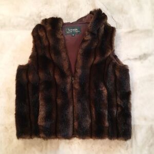 Ralph Lauren Faux Fur Hooded Vest